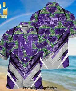 Northwestern Wildcats Summer Hawaiian Shirt and Shorts for Sports Fans of All Ages