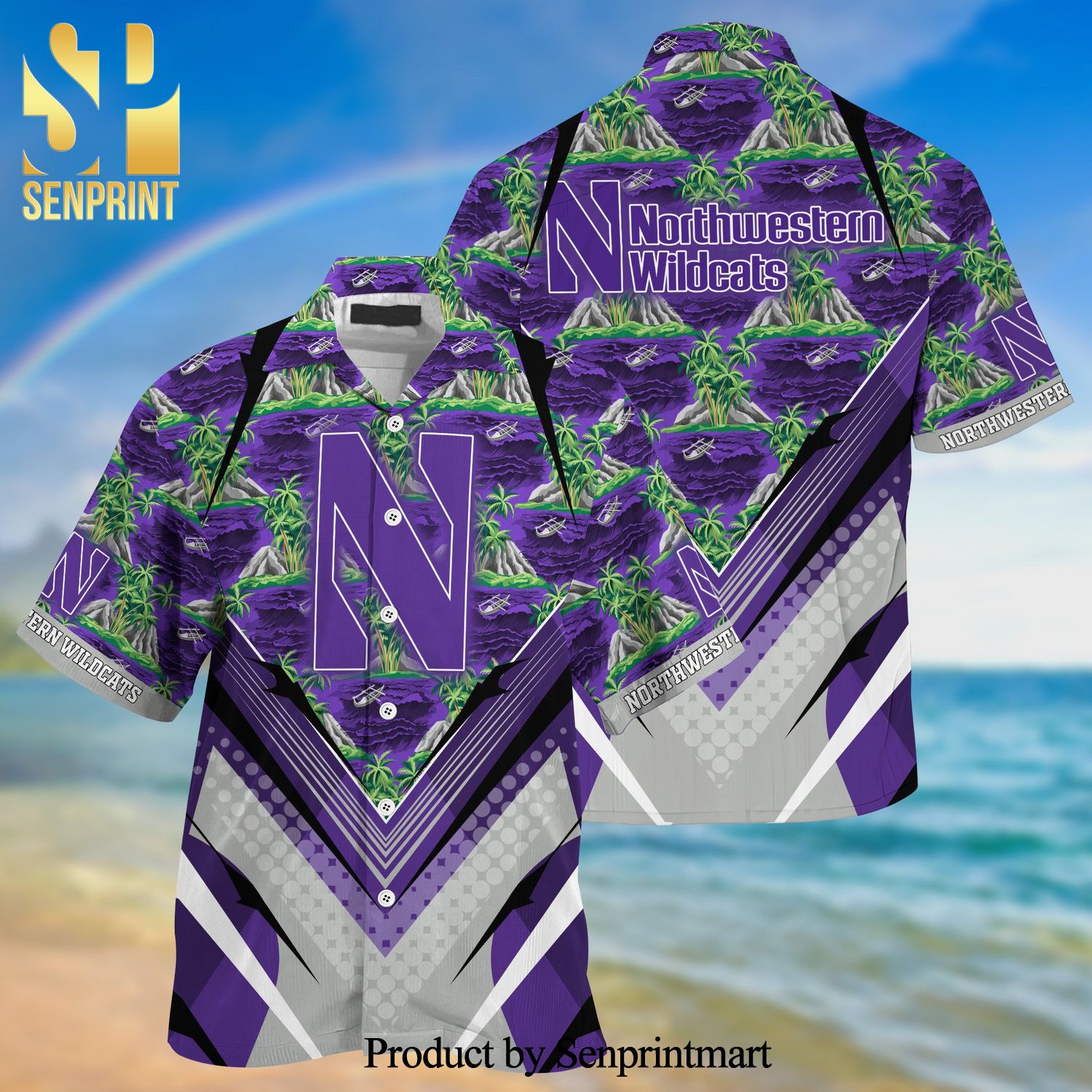 Northwestern Wildcats Summer Hawaiian Shirt and Shorts for Sports Fans of All Ages