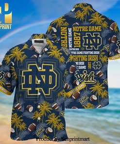 Notre Dame Fighting Irish 3D Full Printing Hawaiian Shirt - New Gift for Summer