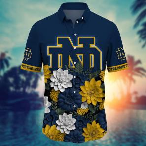 Notre Dame Fighting Irish NCAA Flower Hawaii Shirt For Fans Ver 12