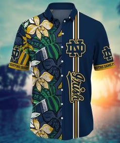 Notre Dame Fighting Irish NCAA Flower Hawaii Shirt For Fans Ver 14