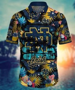 Notre Dame Fighting Irish NCAA Flower Hawaii Shirt For Fans Ver 15