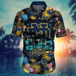 Notre Dame Fighting Irish NCAA Flower Hawaii Shirt For Fans Ver 15