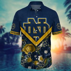 Notre Dame Fighting Irish NCAA Flower Hawaii Shirt For Fans Ver 18