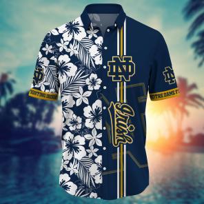 Notre Dame Fighting Irish NCAA Flower Hawaii Shirt For Fans Ver 19