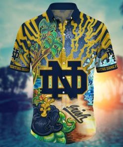 Notre Dame Fighting Irish NCAA Flower Hawaii Shirt For Fans Ver 2