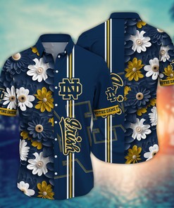 Notre Dame Fighting Irish NCAA Flower Hawaii Shirt For Fans Ver 26