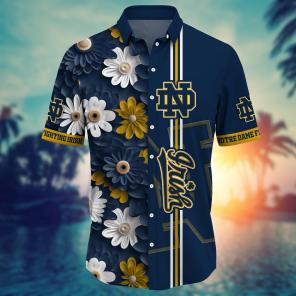 Notre Dame Fighting Irish NCAA Flower Hawaii Shirt For Fans Ver 26