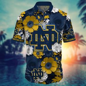 Notre Dame Fighting Irish NCAA Flower Hawaii Shirt For Fans Ver 28