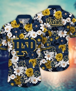 Notre Dame Fighting Irish NCAA Flower Hawaii Shirt For Fans Ver 3