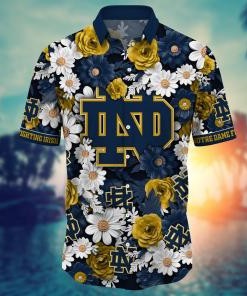 Notre Dame Fighting Irish NCAA Flower Hawaii Shirt For Fans Ver 3
