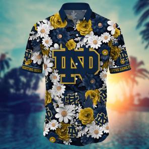Notre Dame Fighting Irish NCAA Flower Hawaii Shirt For Fans Ver 3