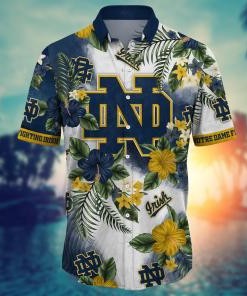 Notre Dame Fighting Irish NCAA Flower Hawaii Shirt For Fans Ver 31