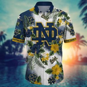 Notre Dame Fighting Irish NCAA Flower Hawaii Shirt For Fans Ver 31