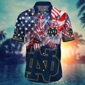 Notre Dame Fighting Irish NCAA Flower Hawaii Shirt For Fans Ver 32