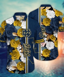 Notre Dame Fighting Irish NCAA Flower Hawaii Shirt For Fans Ver 35