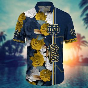 Notre Dame Fighting Irish NCAA Flower Hawaii Shirt For Fans Ver 35