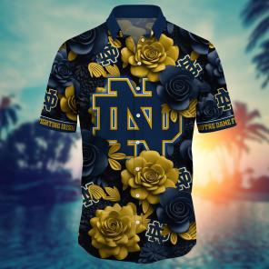 Notre Dame Fighting Irish NCAA Flower Hawaii Shirt For Fans Ver 37