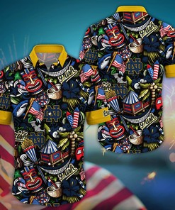 Notre Dame Fighting Irish NCAA Flower Hawaii Shirt For Fans Ver 4