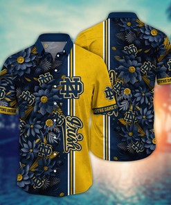 Notre Dame Fighting Irish NCAA Flower Hawaii Shirt For Fans Ver 5