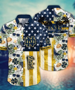 Notre Dame Fighting Irish NCAA Flower Hawaii Shirt For Fans Ver 7