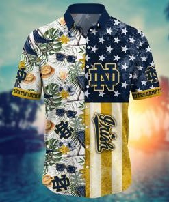 Notre Dame Fighting Irish NCAA Flower Hawaii Shirt For Fans Ver 7