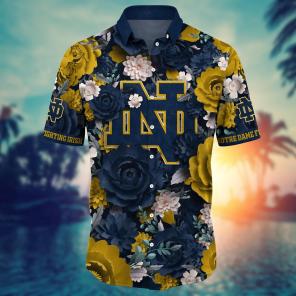 Notre Dame Fighting Irish NCAA Flower Hawaii Shirt For Fans Ver 8