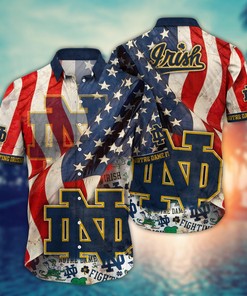 Notre Dame Fighting Irish NCAA Flower Hawaii Shirt For Fans Ver 9