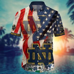 Notre Dame Fighting Irish NCAA Flower Hawaii Shirt For Fans Ver 9