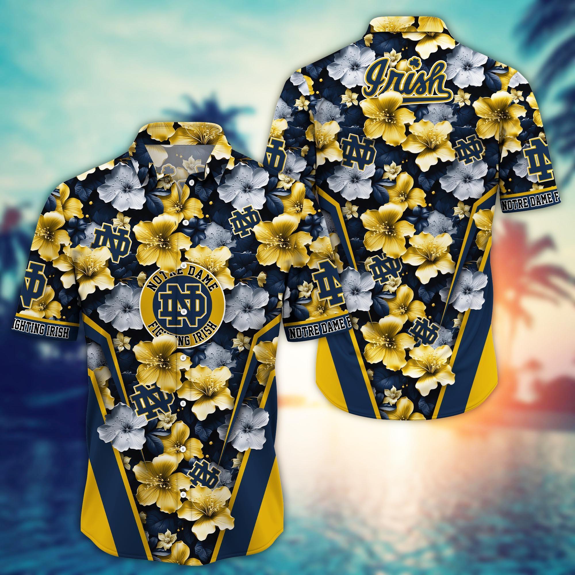 Notre Dame Fighting Irish NCAA Hawaiian Shirt, Aloha Shirt Ver 2