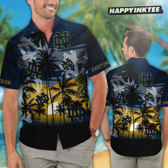 Notre Dame Fighting Irish Short Sleeve Tropical Hawaiian Shirt