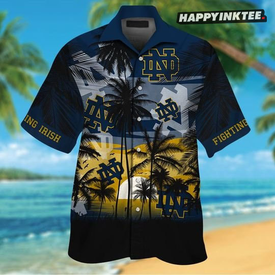 Notre Dame Fighting Irish Short Sleeve Tropical Hawaiian Shirt