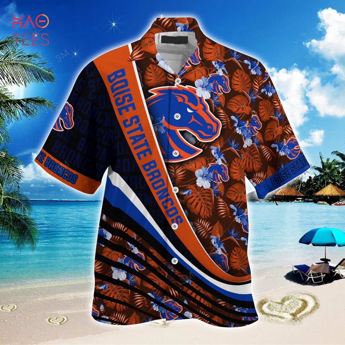 Official Boise State Broncos Summer Hawaiian Shirt - Perfect for Fans