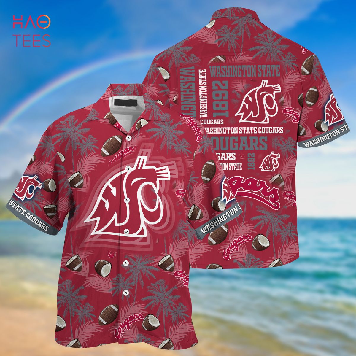 Official Washington State Cougars Hawaiian Shirt - New Gift for Summer
