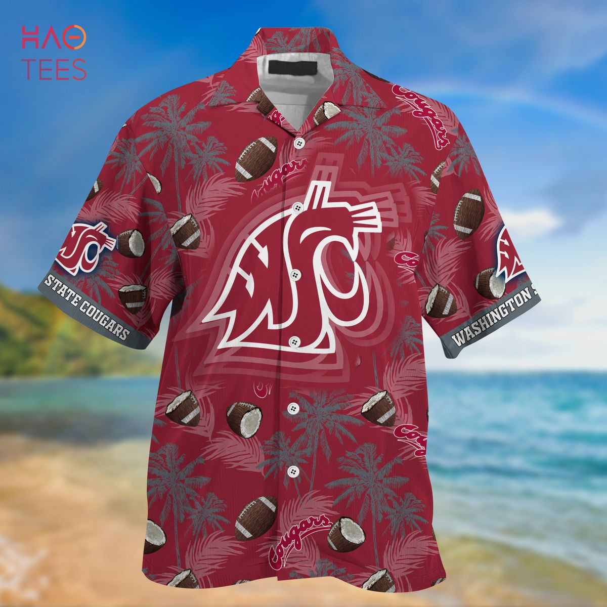 Official Washington State Cougars Hawaiian Shirt - New Gift for Summer