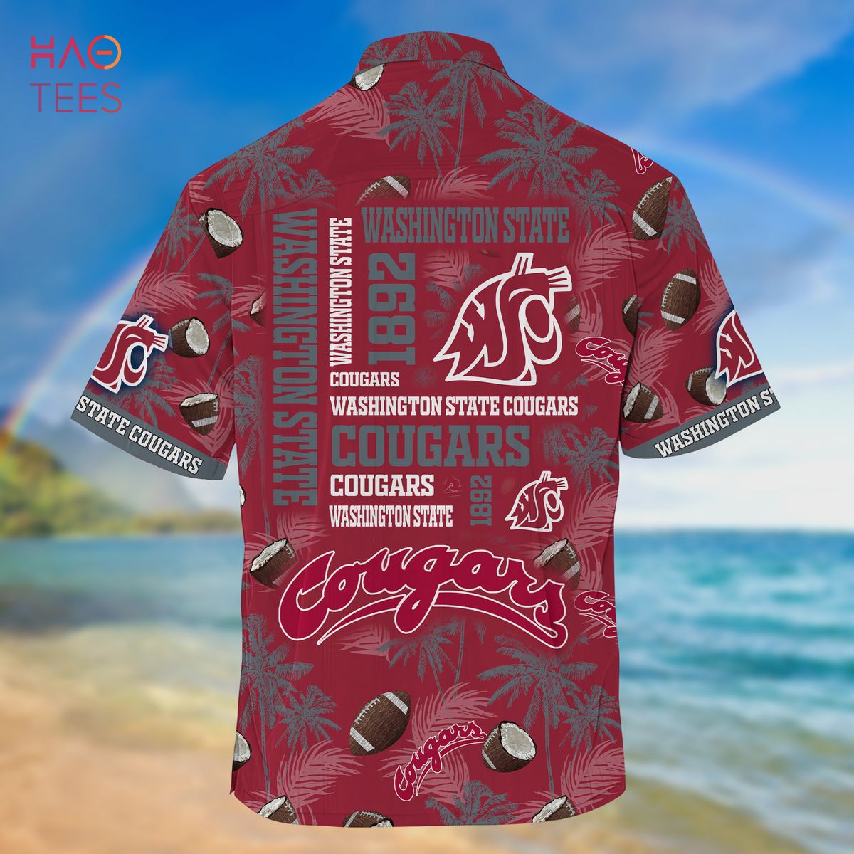 Official Washington State Cougars Hawaiian Shirt - New Gift for Summer