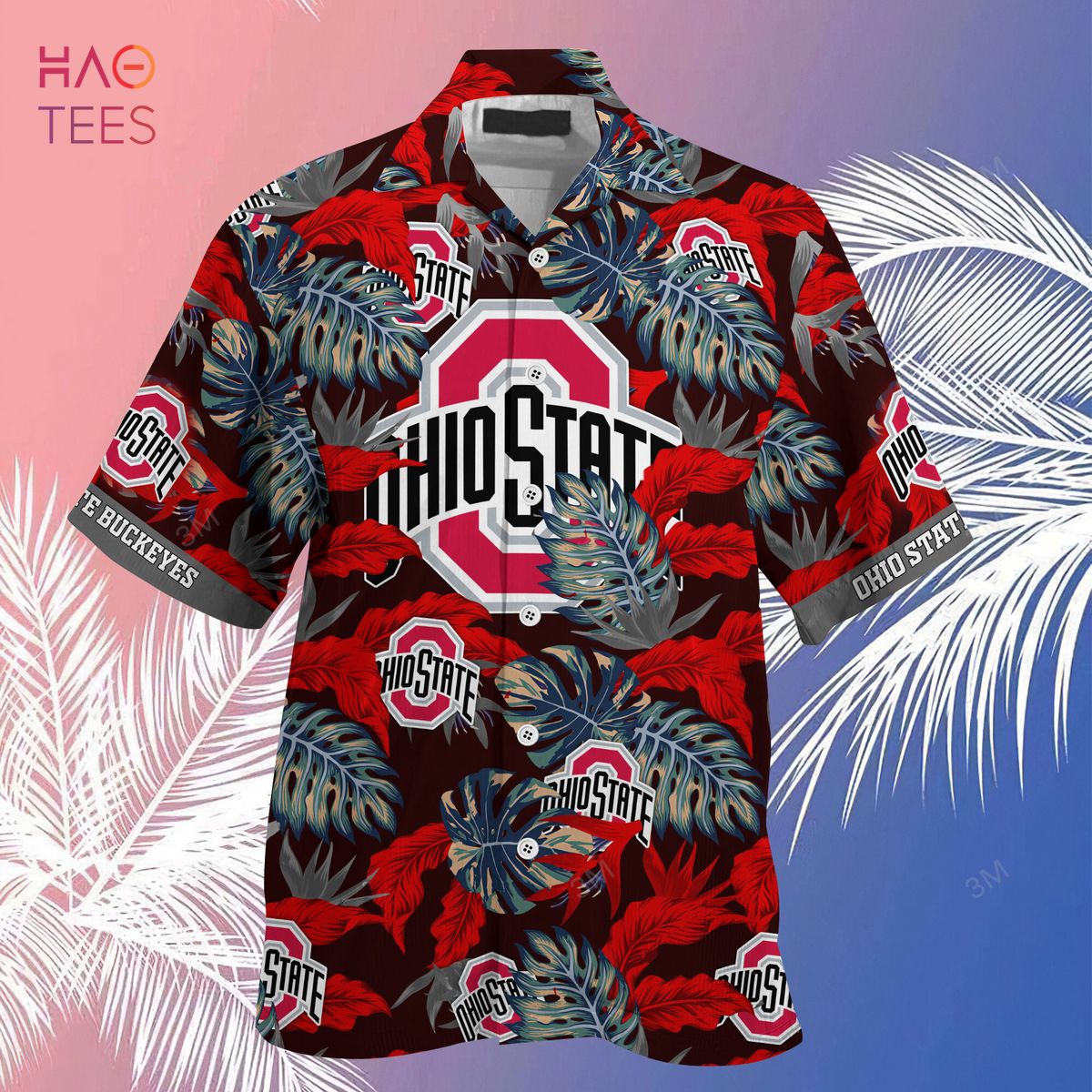 Ohio State Buckeyes Hawaiian Shirt And Shorts For Summer, Stress Blessed Obsessed Fans