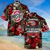 Ohio State Buckeyes Hawaiian Shirt And Shorts For Summer, Tropical Patterns For Fans 