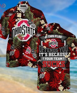 Ohio State Buckeyes Hawaiian Shirt And Shorts For Summer, Tropical Patterns For Fans 