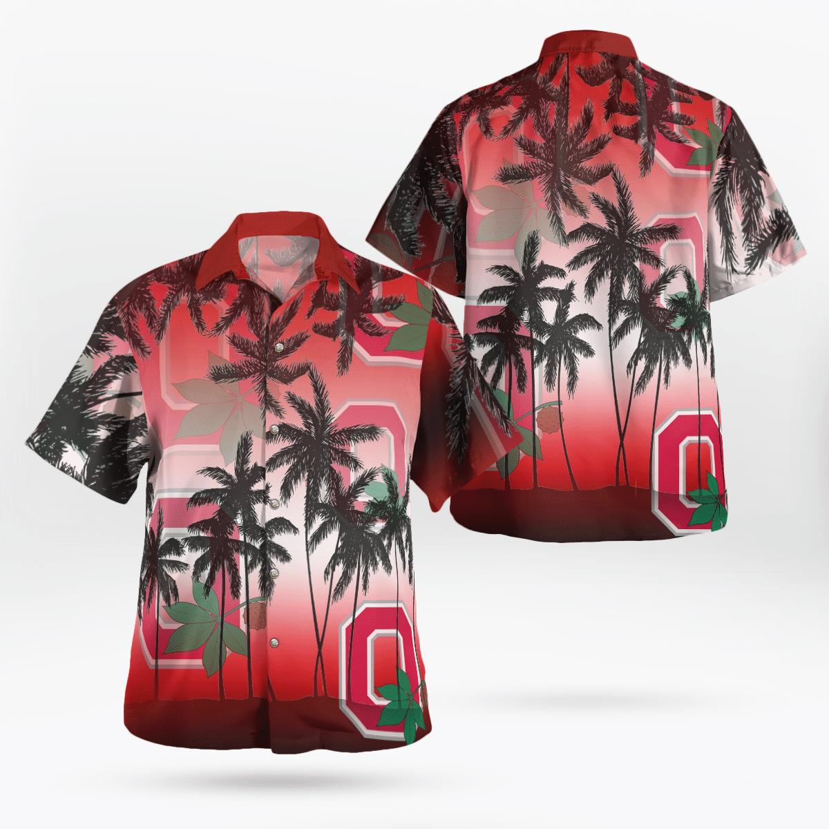 Ohio State Buckeyes Hawaiian Shirts and Beach Shorts - Perfect for Fans.