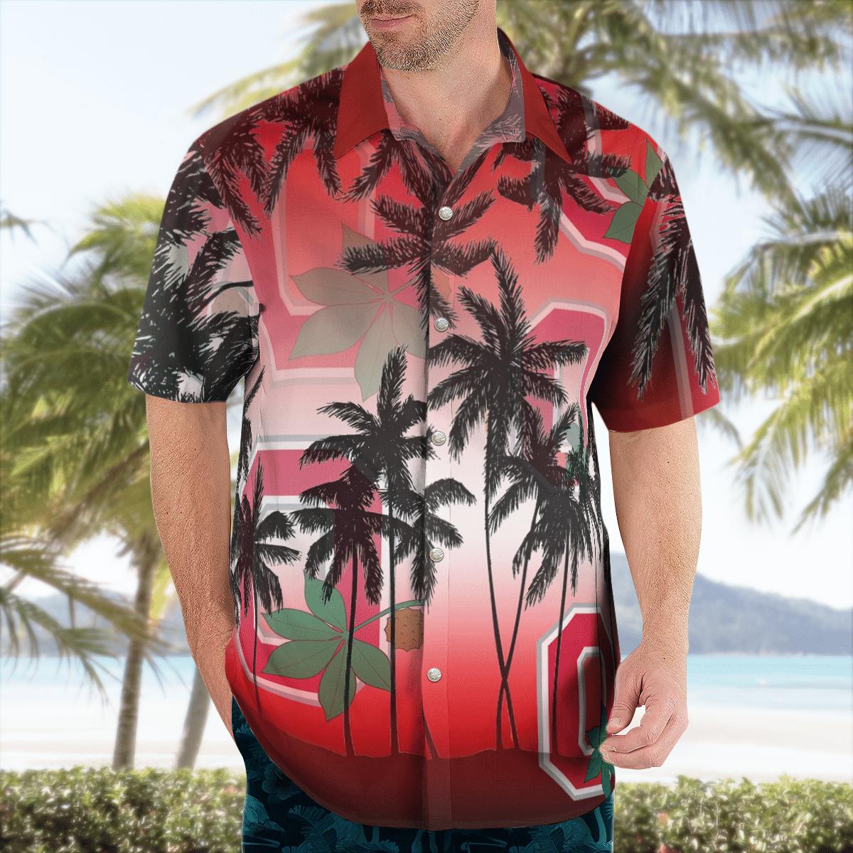 Ohio State Buckeyes Hawaiian Shirts and Beach Shorts - Perfect for Fans.