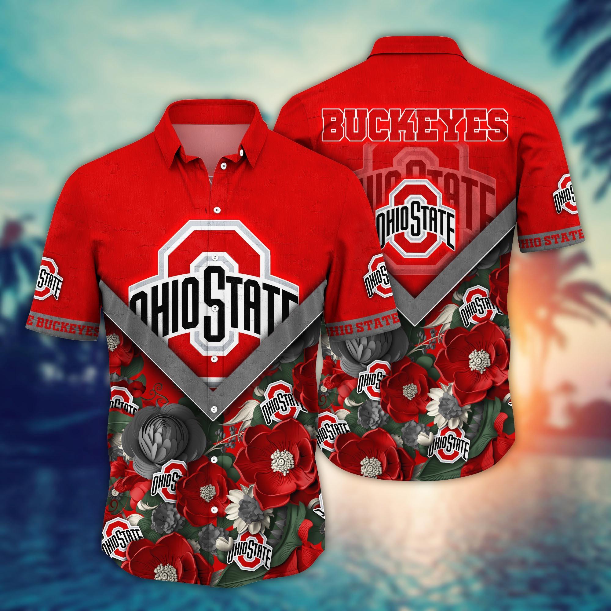 Ohio State Buckeyes NCAA Flower Hawaii Shirt For Fans Ver 19