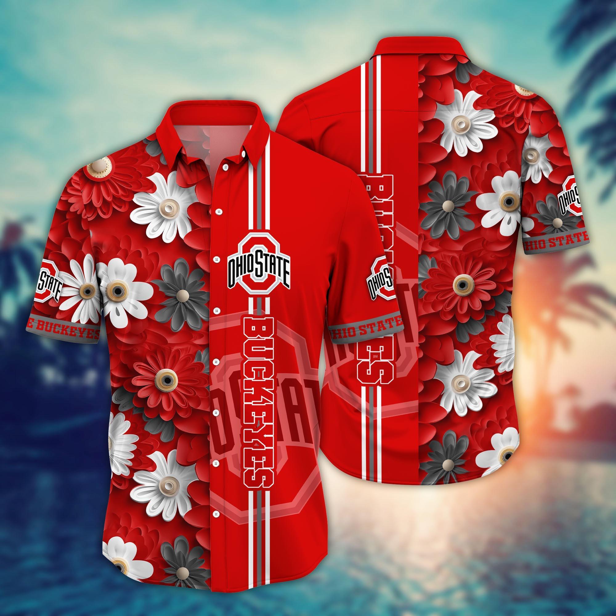 Ohio State Buckeyes NCAA Flower Hawaii Shirt For Fans Ver 27