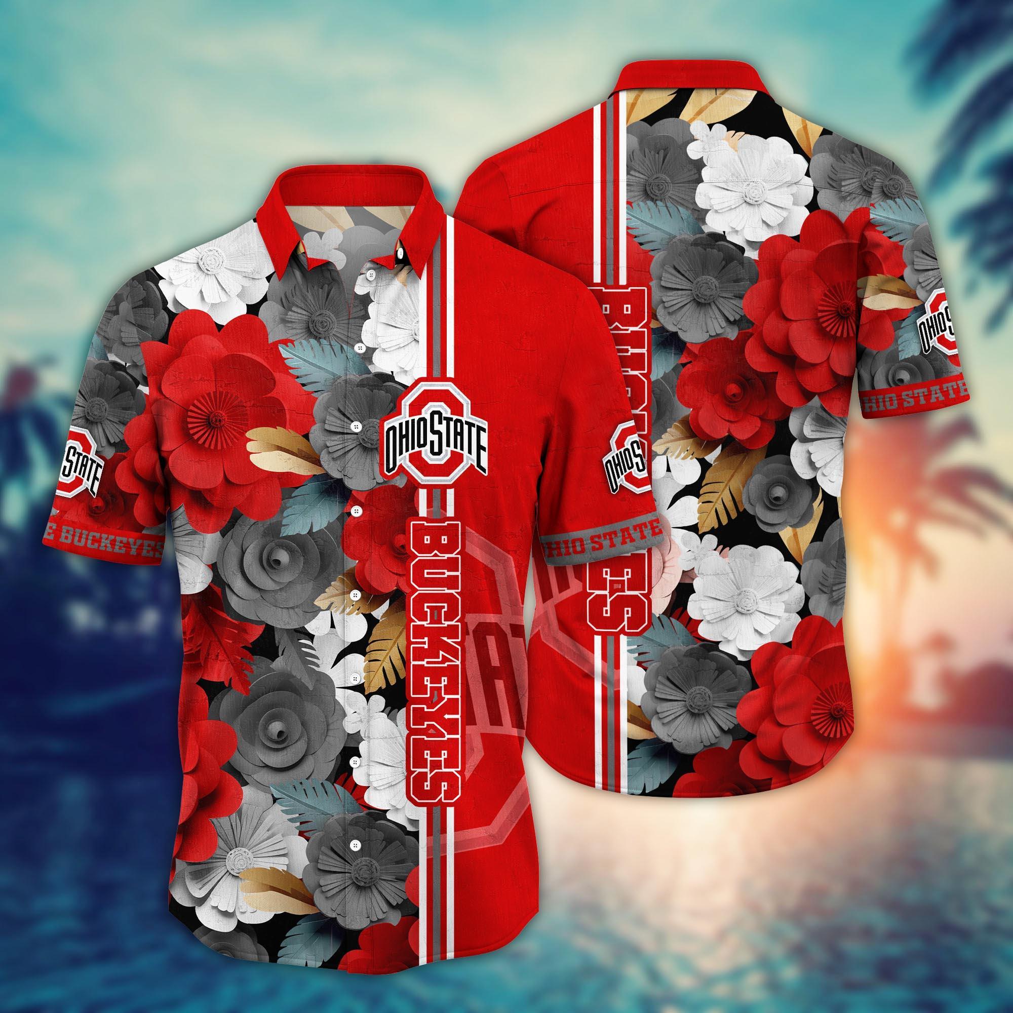 Ohio State Buckeyes NCAA Flower Hawaii Shirt For Fans Ver 36