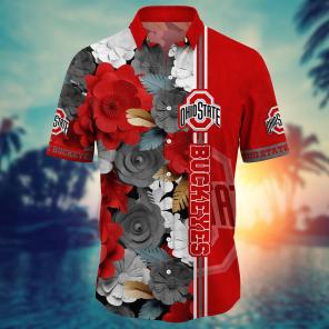 Ohio State Buckeyes NCAA Flower Hawaii Shirt For Fans Ver 36