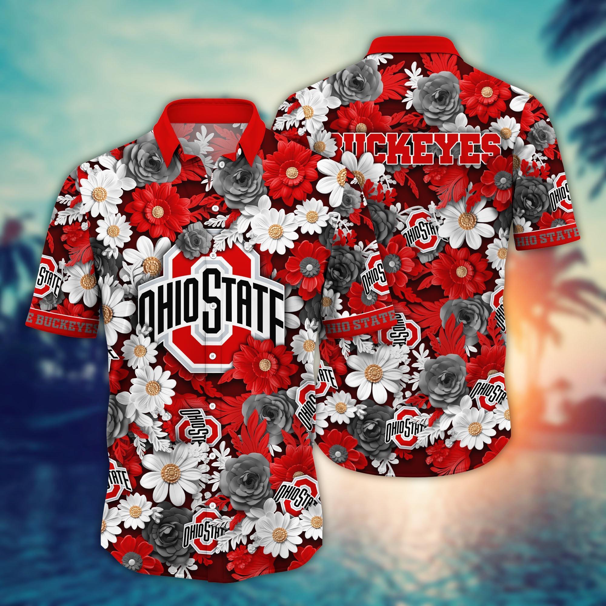 Ohio State Buckeyes NCAA Flower Hawaii Shirt For Fans Ver 4