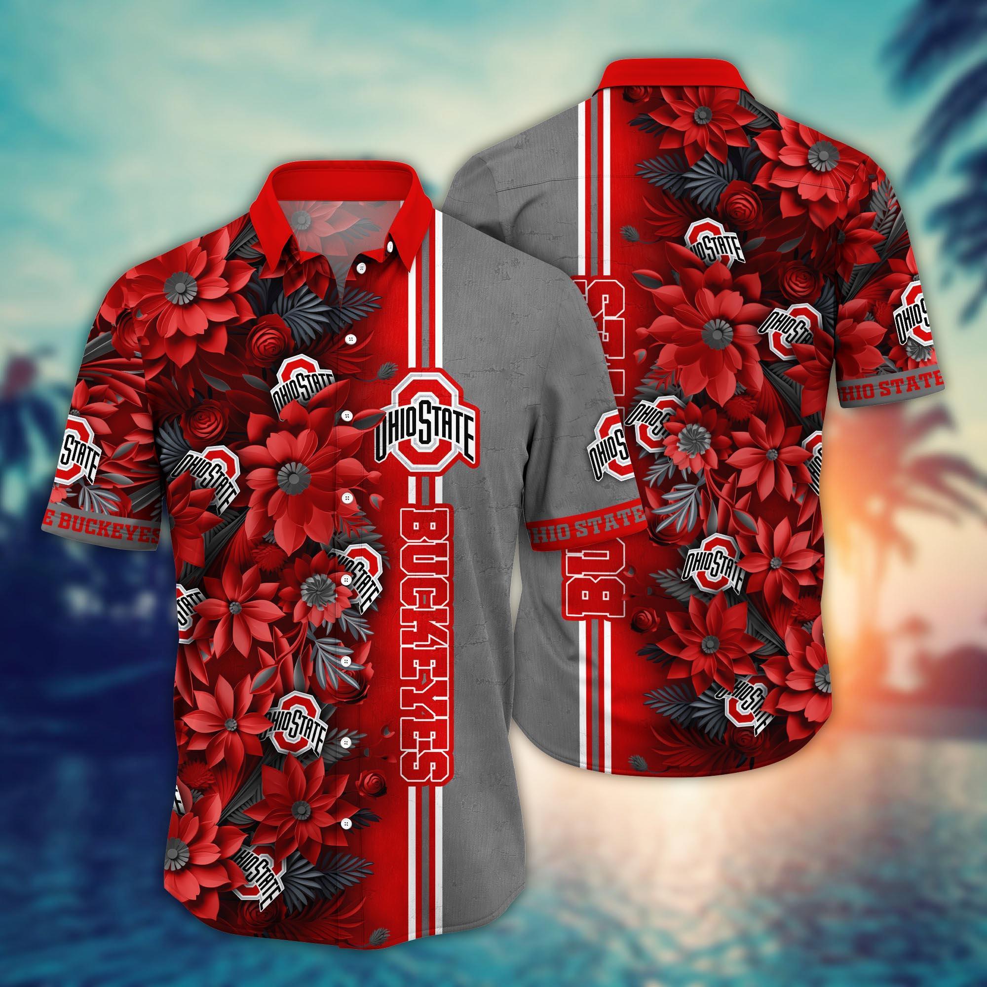 Ohio State Buckeyes NCAA Flower Hawaii Shirt For Fans Ver 6