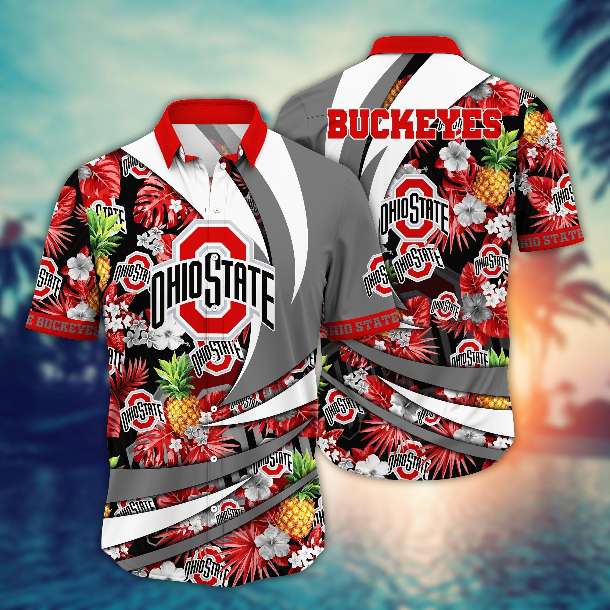 Ohio State Buckeyes NCAA Flower Hawaii Shirt For Fans Ver 7