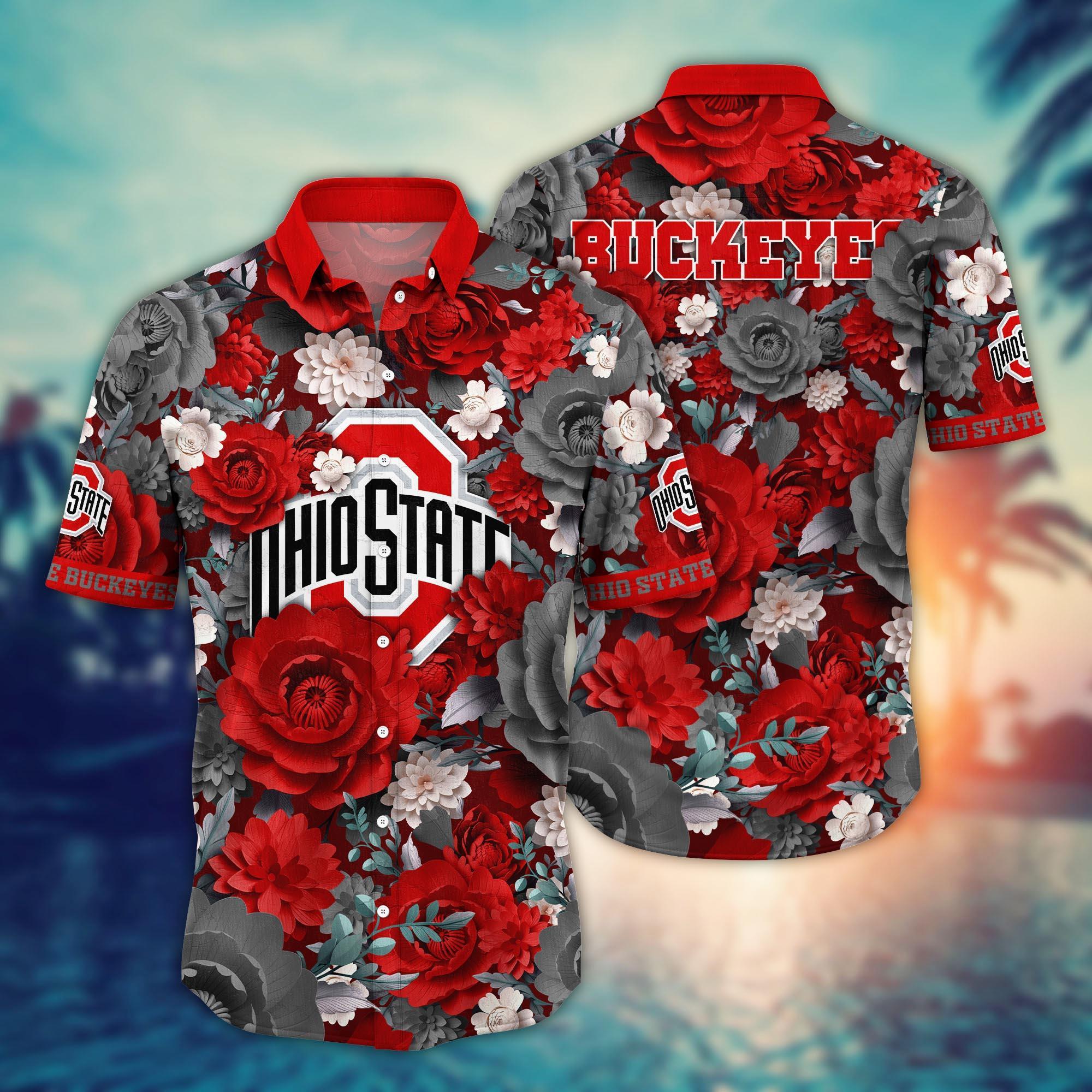 Ohio State Buckeyes NCAA Flower Hawaii Shirt For Fans Ver 9