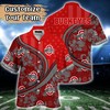 Ohio State Buckeyes NCAA US Flag Flower Hawaii Shirt For Fans